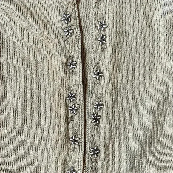 Vintage gold jeweled cardigan size small - Picture 4 of 11